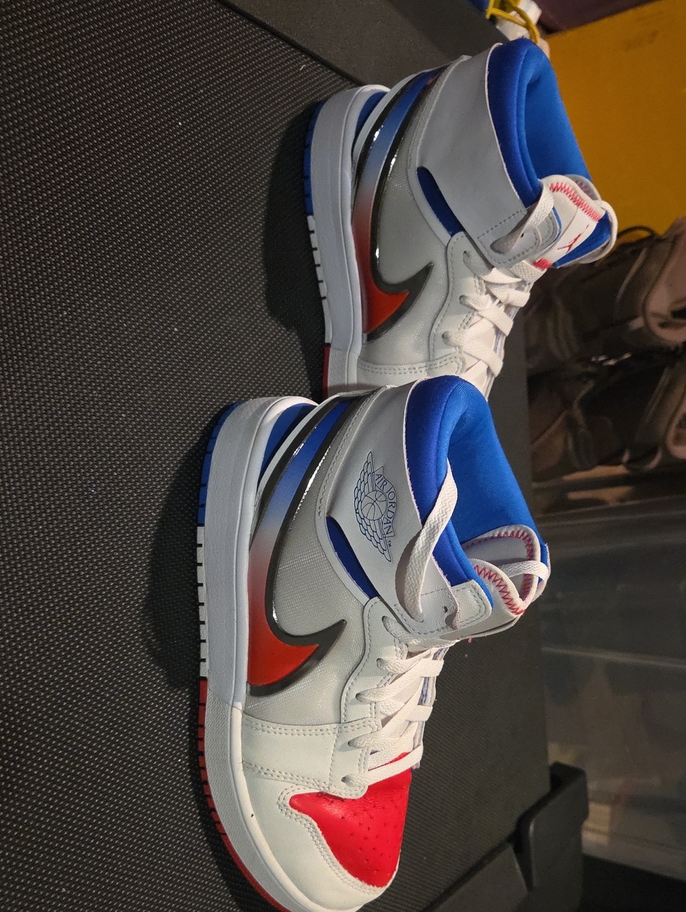 Nike Kids White, Red & Blue High-Top Sneakers